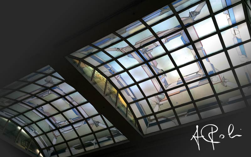 Esempio di struttura portante per vetrate artistiche