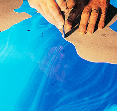 Cutting of the glass by hand